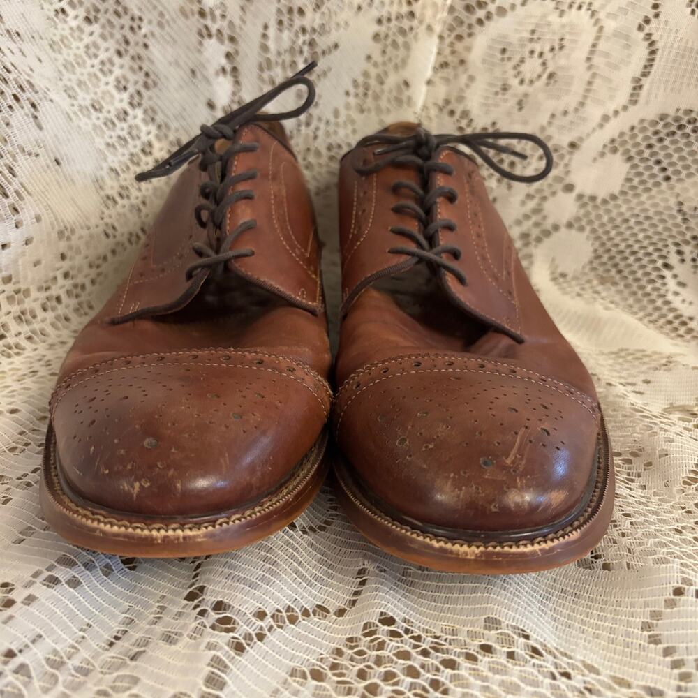 Aston Grey Men's US 12 Brown Leather Oxfords Shoes